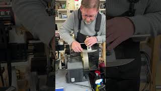 How to mount and sharpen a very curved knife on a Tormek #knifecommunity #knifesharpening