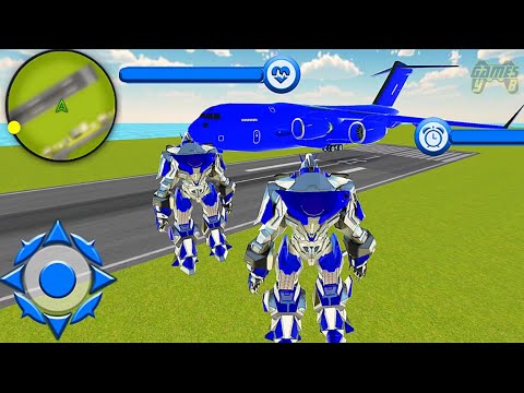 US Police Robot Horse Transformation - Police Plane Transporter Game #2 - Android Gameplay