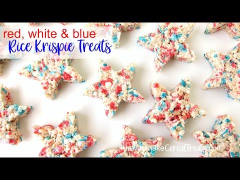 Red White and Blue Rice Krispie Treat Stars