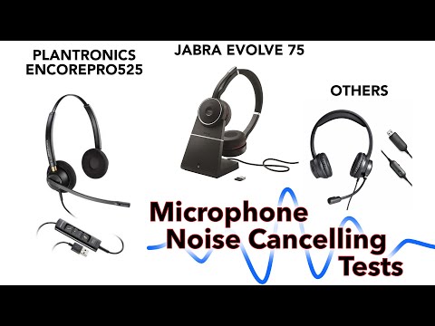 Headset Microphone Noise Cancelling Test Comparison - Jabra Evolve 75 vs others
