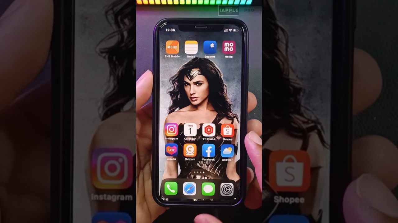 Custom Wallpaper With Transparent Icons On iPhone | iApple Pro Shorts