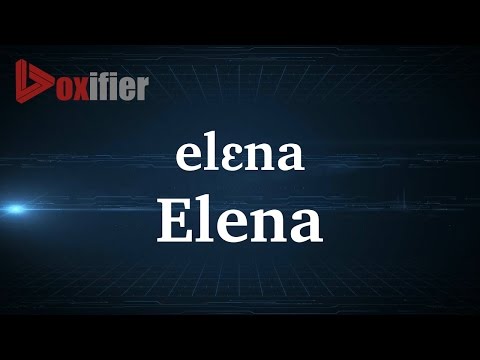 How to Pronunce Elena in French - Voxifier.com