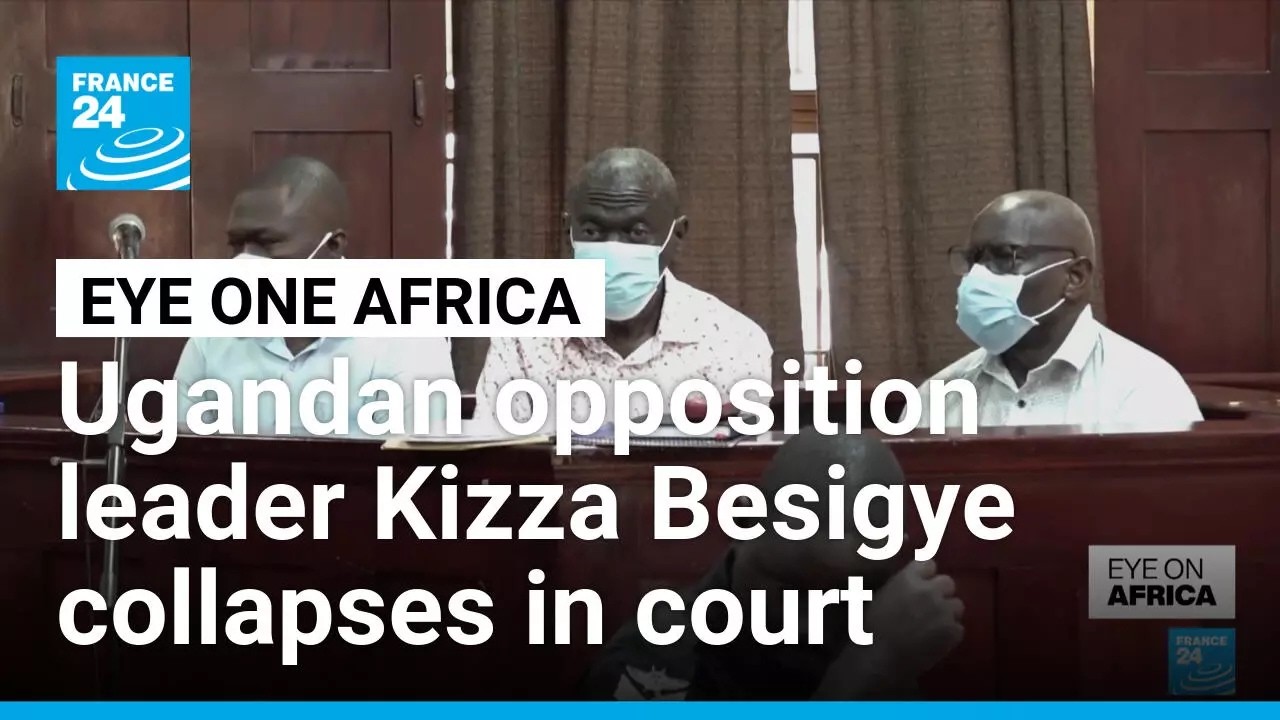 Ugandan opposition leader Kizza Besigye collapses in court, sparking detention concerns
