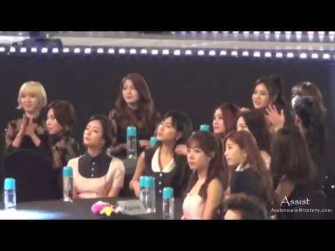 150128 Apink AOA 가온차트 어워드 가수 대기석 (소리주의)
