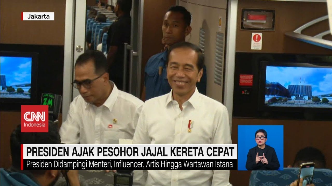 Presiden Jokowi Ajak Pesohor Jajal Kereta Cepat Jakarta Bandung