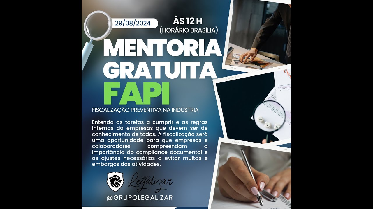 MENTORIA GRATUITA: VOU SER FISCALIZADO E AGORA?  Seu guia de compliance ambiental corporativa.
