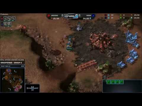 Jaedong's incredible proxy 2 gate hold while going hatch first mp4