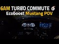 6AM Morning Commute In My EcoBoost Mustang Daily Drive Performance POV