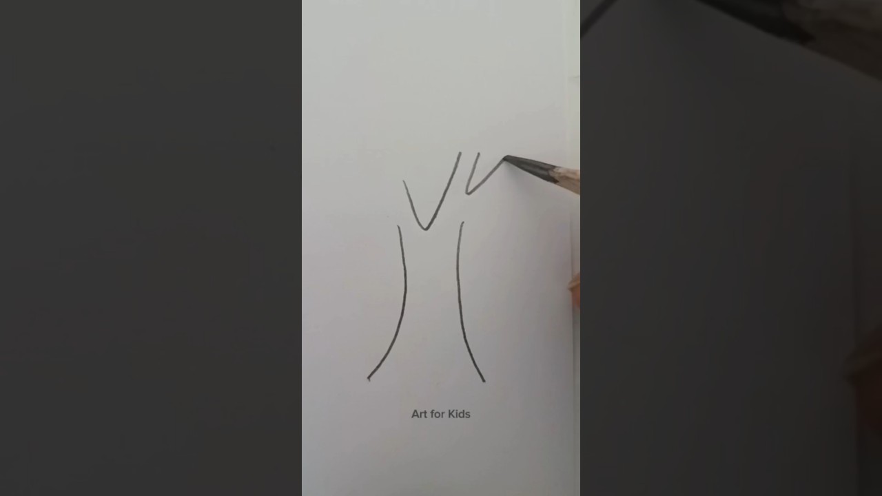 How to Draw a Simple Tree | Easy Pencil Drawing for Kids | Art for Kids