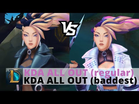 KDA All Out AKALI Baddest Vs Regular - League Of Legends