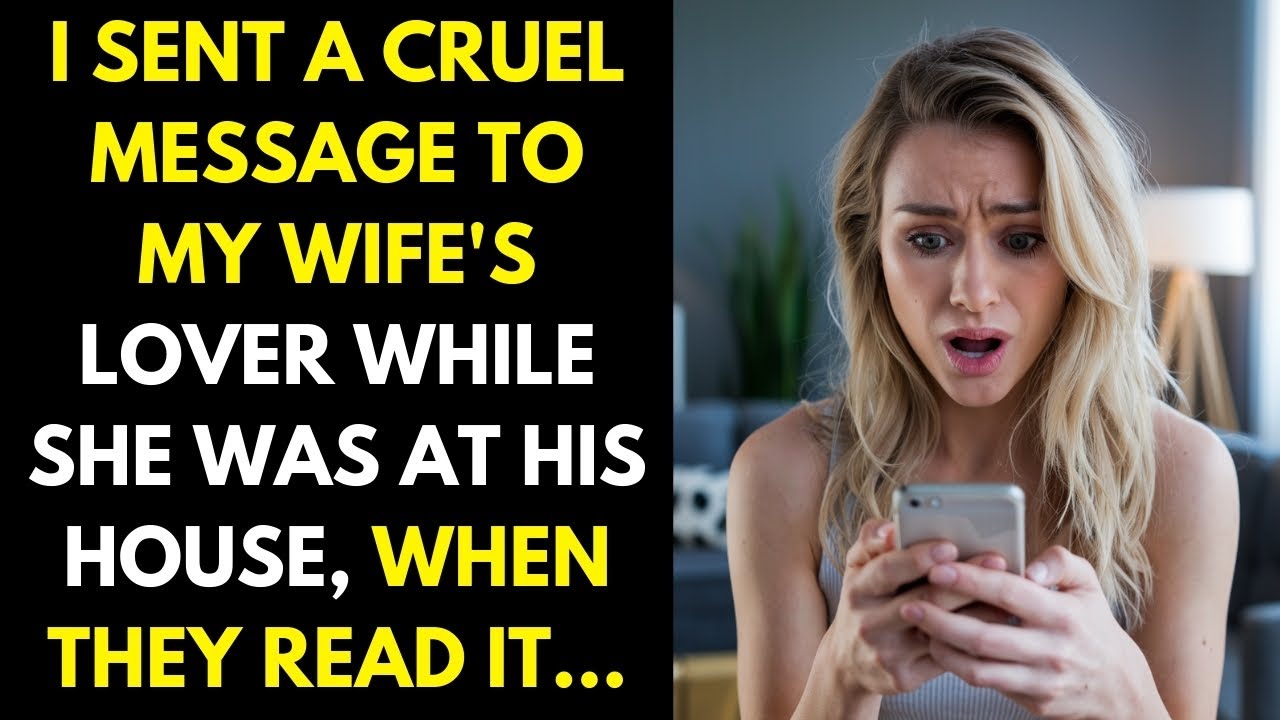 I sent a cruel message to my wife's lover while she was at his house...