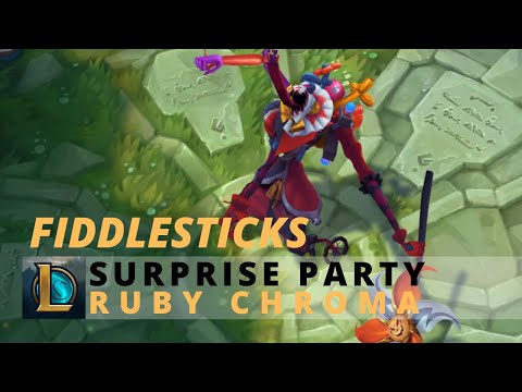 Suprise Party FiddleSticks Ruby Chroma - League Of Legends