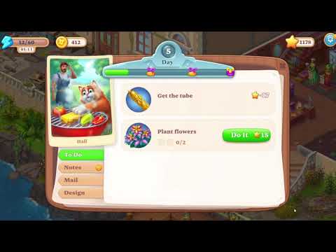 Manor Matters Stories Hall Day 5 Part 1 Full House  HD Walkthrough | New Island Exploration | Anroid