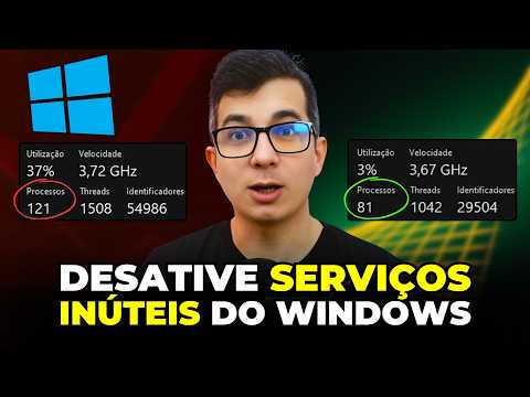Desative esses SERVIÇOS INÚTEIS e Libere CPU e RAM no Windows 10/11 (PC Mais Rápido) Passo a Passo