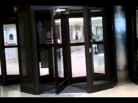 Funny Video People Walking into Broken Revolving Door