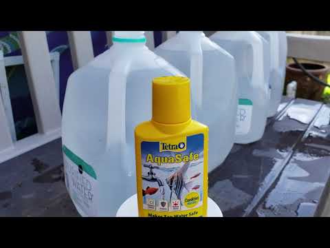 Treat your tap water, remove chlorine prior to mixing vitamins or medications.