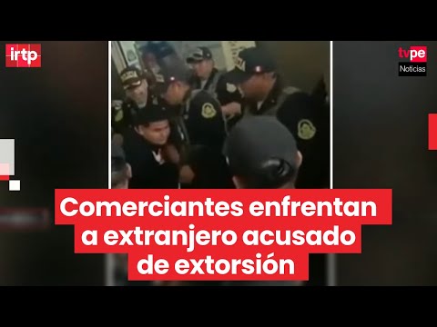 SMP: comerciantes retienen a ecuatoriano acusado de extorsión en mercado