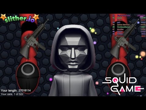 Slither.io A.I. Squid Game FRONTMAN 🔥🔥🔥 - New Epic Skin Slitherio Best Gameplay - Slither.io Vip