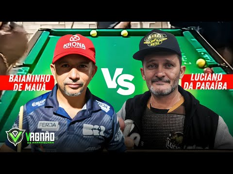 BAIANINHO X LUCIANO PARAIBA 4X4 BOLA ABERTA  , SINUCA , SINUQUINHA,  SINUCA AO VIVO