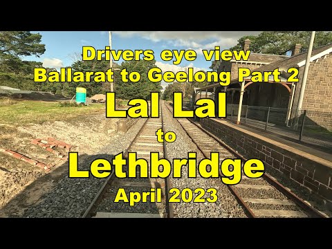 Drivers eye view, Lal Lal to Lethbridge