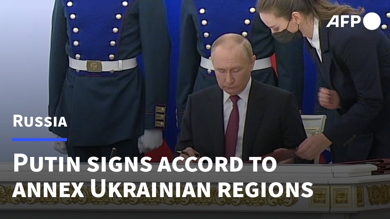 President Putin signs accord to annex four occupied Ukrainian regions