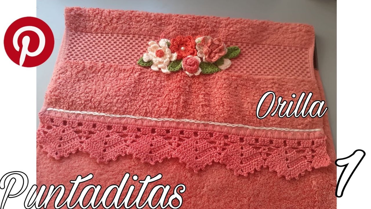 Puntilla para toallas a CROCHET (Parte1)🧶❤ Puntaditas