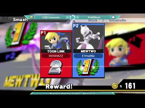SOS30 Winners Quarters - V3|El Conusmer (Toon Link) vs PoW!|Kami (Mewtwo)