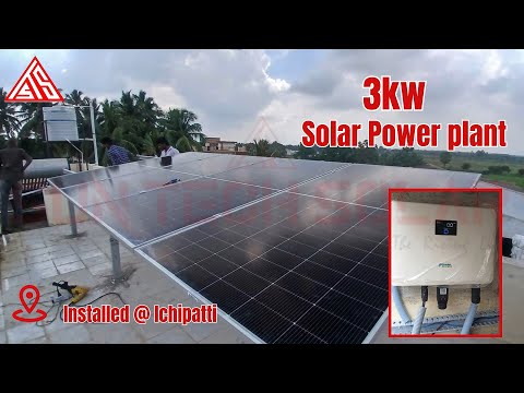 3Kw On-Grid Residential Rooftop Solar Power Plant installed @Ichipatti -Sun Tech Solar Cbe