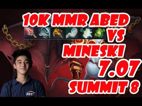 10K MMR ABED VS MINESKI  - Summit 8 game 3 -  Dota 2 - FNATIC VS MINESKI