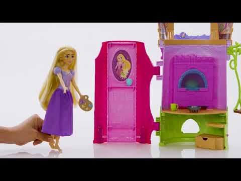 DISNEY PRINCESS Lėlės Auksaplaukės ir bokšto rinkinys video