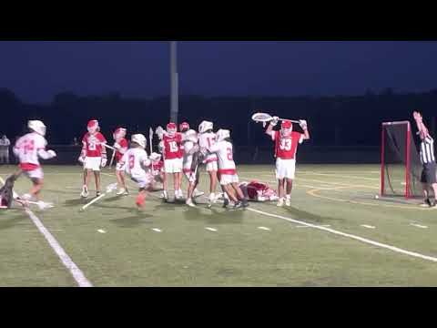 Jake Schatz scores in OT to give Manalapan boys lacrosse first state playoff win in program history.