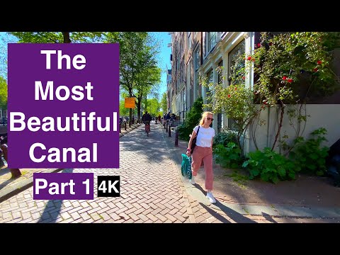 [4K] The Most Beautiful Canal of Amsterdam, Travel Tour 2021 | Walking on Brouwersgracht Part 1#Walk