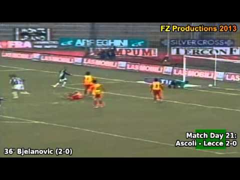 Serie A 2005-2006, day 21: Ascoli - Lecce 2-0 (Bjelanovic goal)