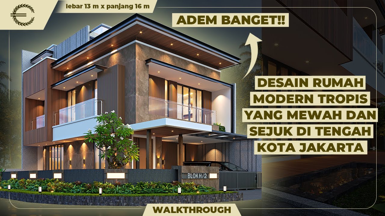 Video 3D Desain Rumah Modern 2.5 Lantai Bapak Deddy - Jakarta