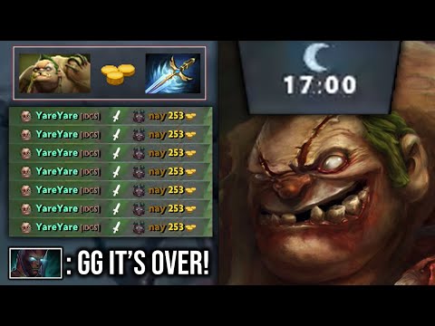 How to make enemy surrender in 17Mins! Pudge first item falcon blade!!