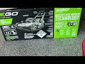 EGO # LM2102SP cordless lawn mower unboxing, first use, pros & cons.
