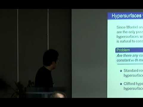 Guoxin Wei (Beijing Inst. of Tech) / Hypersurfaces in a Unit Sphere with Constant m-th Mean...