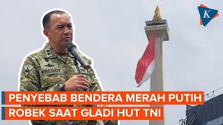 Download lagu Viral Bendera Merah Putih Robek Saat Gladi HUT TNI, Kapuspen: karena Angin Kencang mp3