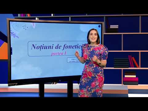 TeleŞcoala: Limba şi literatura română clasa a VIII-a – Noţiuni de fonetică – partea I (@TVR2)