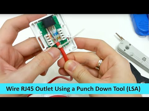 How to Wire an RJ45 Wall Outlet Using a Punch Down Tool (LSA Tool Tutorial)