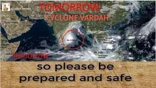 Satellite view of Tomorrow's  Cyclone Vardah