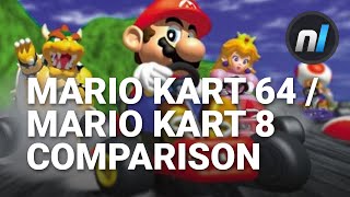 Mario Kart 64 / Mario Kart 8 Comparison - Wii U Virtual Console