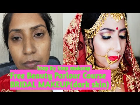 Bridal Makeup in Dark Skin। Step By Step / Beauty  Parlour Course Series Special Class 8 Video