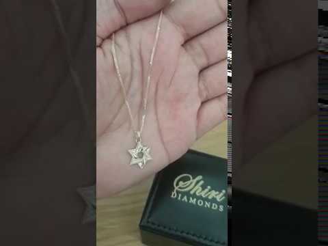 וידאו של תליון מגן דוד משובץ יהלומים 1.5סמ בעיצוב ייחודי