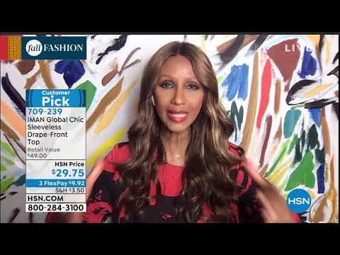 IMAN Global Chic Sleeveless DrapeFront Top