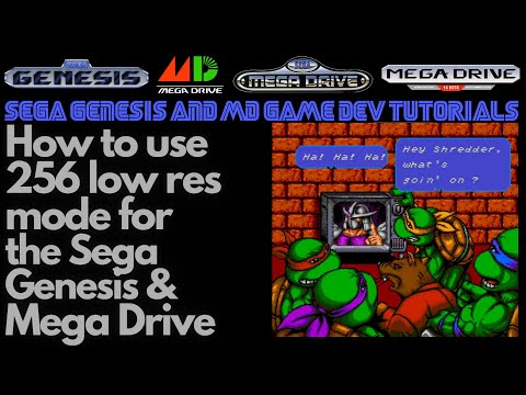 How to Use 256 Low Resolution Mode on Sega Genesis & Mega Drive - Beginners Game Dev Tutorials