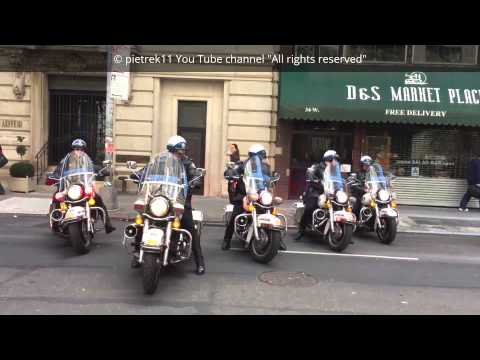 NYPD Police Motorcycle Team Highway Patrol Division Manhattan New York HD ©