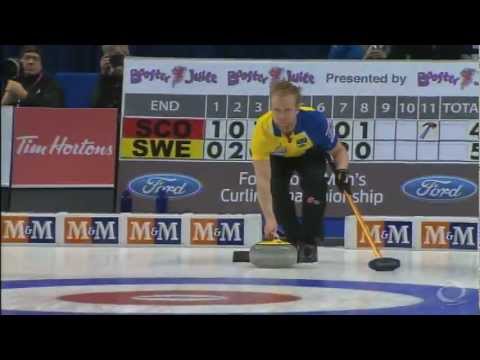 CURLING: WMCC 2013 Play-Off Game 1v2 SCO vs SWE - HIGHLIGHTS