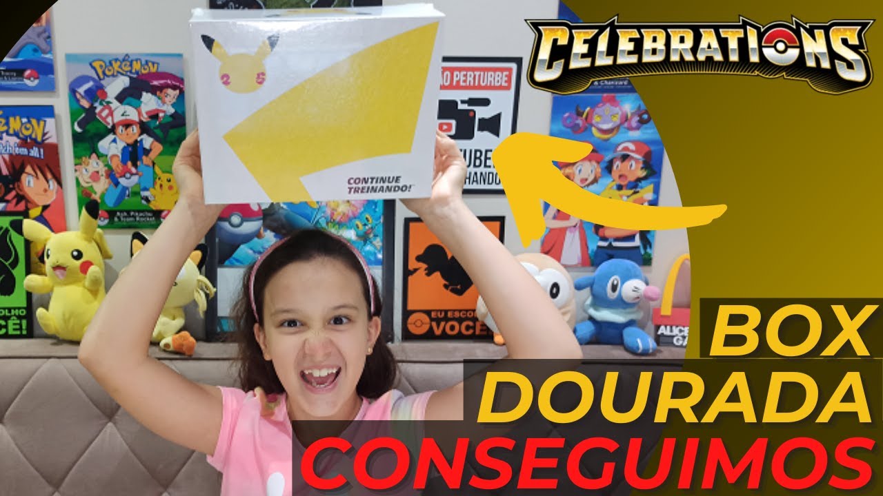 Watch Now BOX COLEÇÃO DOURADA de CELEBRAÇÕES | UNBOXING da CAIXA RARA DE CELEBRACOES | CARTAS POKEMON TCG BOX COLEÇÃO DOURADA de CELEBRAÇÕES | UNBOXING da CAIXA RARA DE CELEBRACOES | CARTAS POKEMON TCG