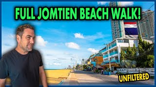 ULTIMATE Jomtien Beach Walking Tour 2025 | Full Beach Experience from North to South End